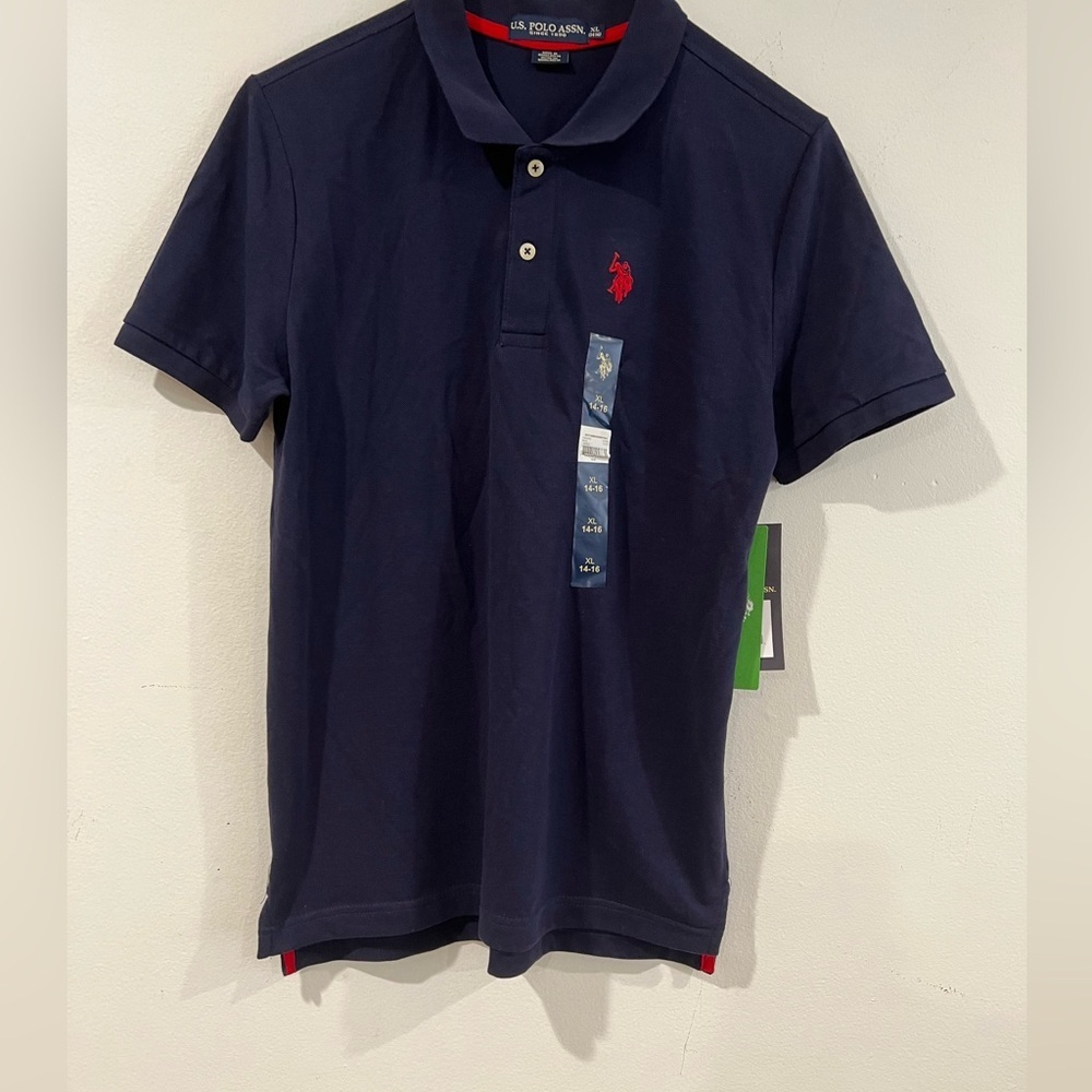 U.S. Polo Ass KIDS 14 -16 Knit Short Sleeve  embroidered logo NWT